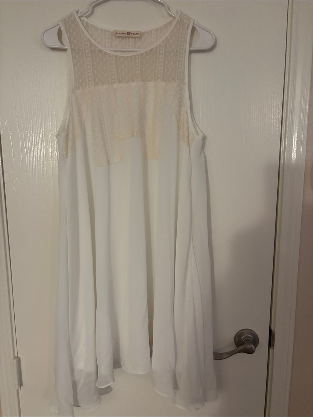 Altar’d State  chiffon and lace  cream and white. Sz L or 12ish? Beach wedding!!